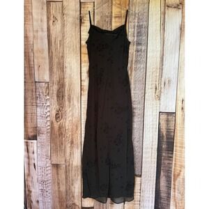 City Triangles‎ Dress Y2K Vintage Black Beaded Whimsigoth Dark Romantic Size 11